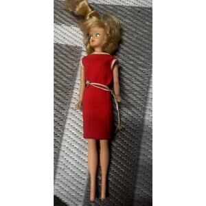 Vintage Tressy Fashion Doll With Red Dress and Key Growing Hair No Shoes W Key